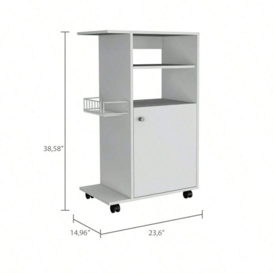 Napenthe 1 - Shelf Kitchen Cart with Caster White