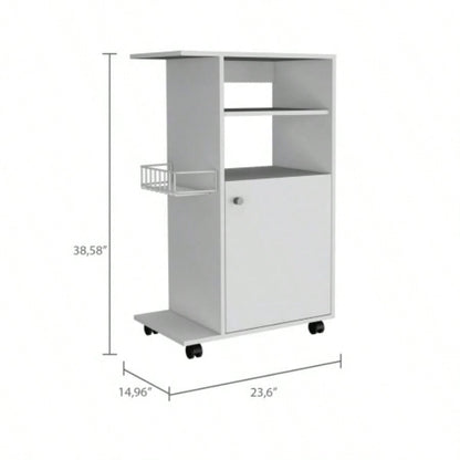 Napenthe 1 - Shelf Kitchen Cart with Caster White