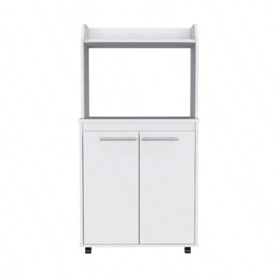 1 - Shelf 2 - Door Kitchen Pantry White