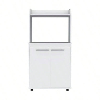 1 - Shelf 2 - Door Kitchen Pantry White