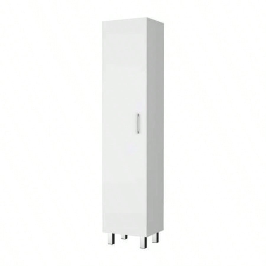 Clarno Tall Storage Cabinet, Single Door with Broom Hangers