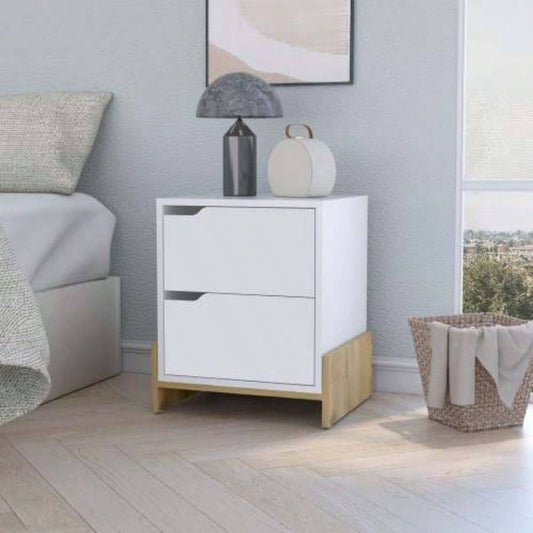 Lovell Nightstand with Sturdy Base and 2 - Drawers