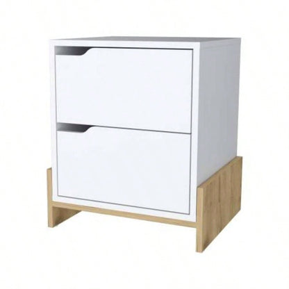 Lovell Nightstand with Sturdy Base and 2 - Drawers