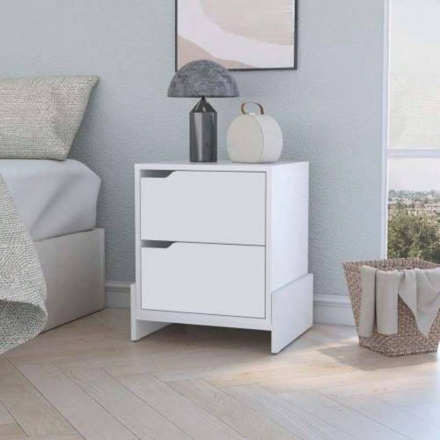 Lovell Nightstand with Sturdy Base and 2 - Drawers