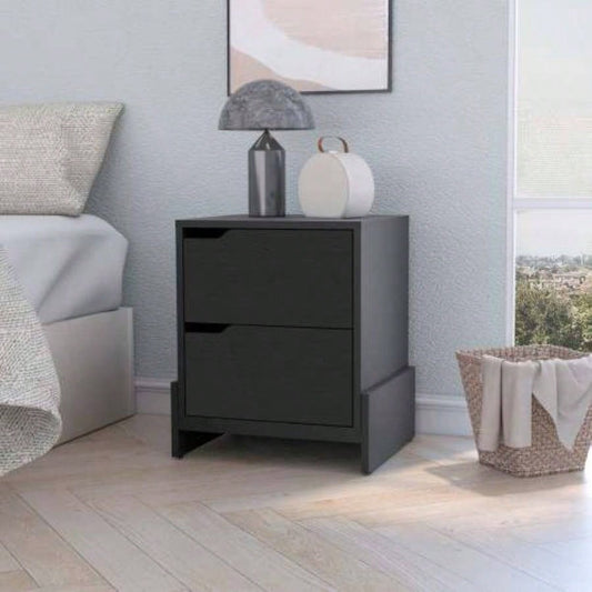 Lovell Nightstand with Sturdy Base and 2 - Drawers