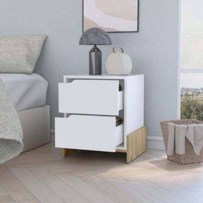 Lovell Nightstand with Sturdy Base and 2 - Drawers
