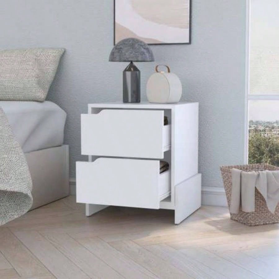 Lovell Nightstand with Sturdy Base and 2 - Drawers