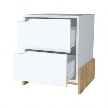 Lovell Nightstand with Sturdy Base and 2 - Drawers