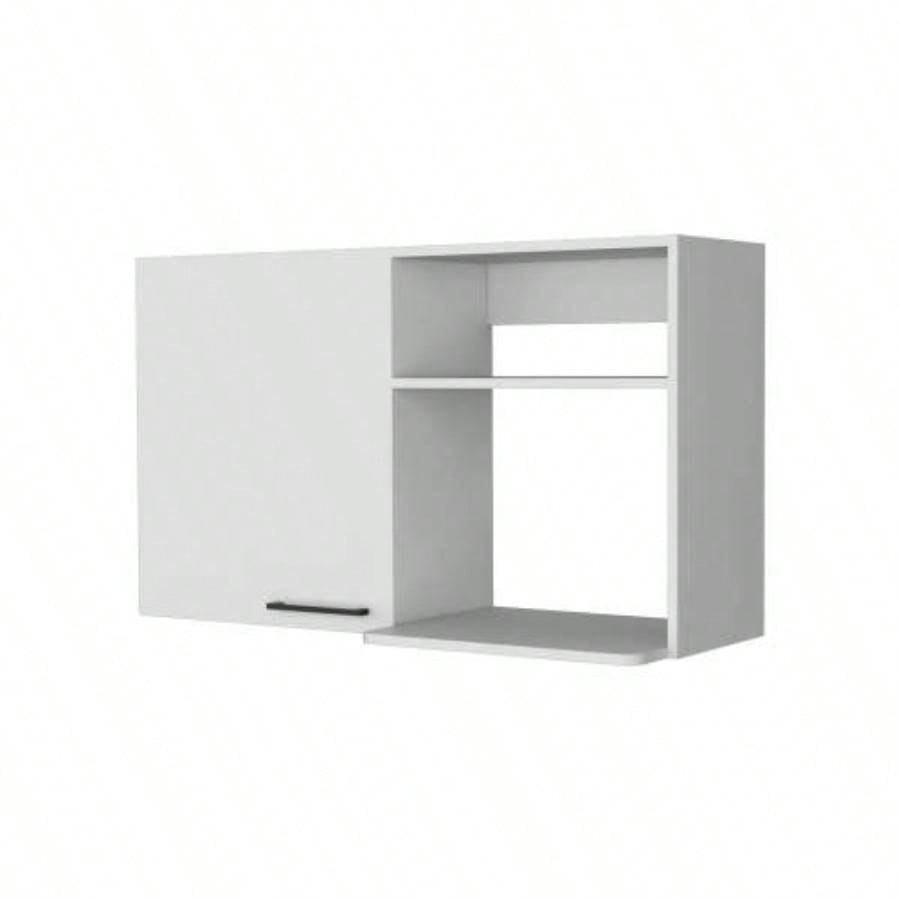 2 Wall Cabinet, 2 Door Stackable Wall Mounted Storage Cabinet with 2 Side Shelf