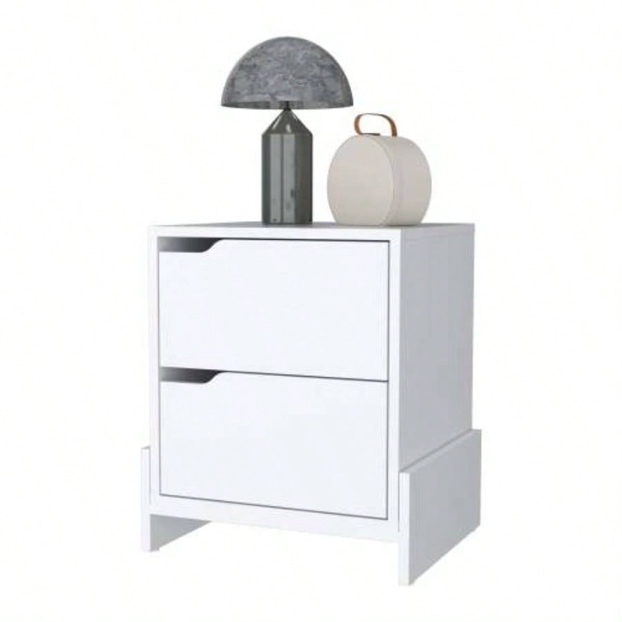 Lovell Nightstand with Sturdy Base and 2 - Drawers