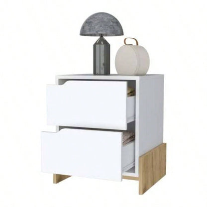 Lovell Nightstand with Sturdy Base and 2 - Drawers