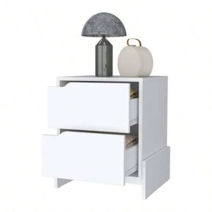 Lovell Nightstand with Sturdy Base and 2 - Drawers