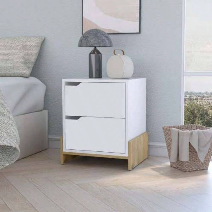 Lovell Nightstand with Sturdy Base and 2 - Drawers