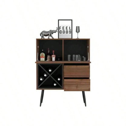 Bar Octupos, Living Room, Mahogany/ Black