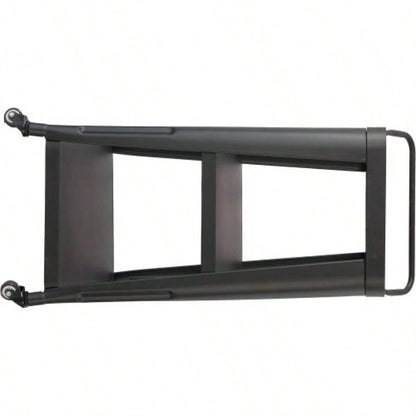 3 - Tiered Metal Frame, Industrial Dining Cart with Swivel Wheels, Black