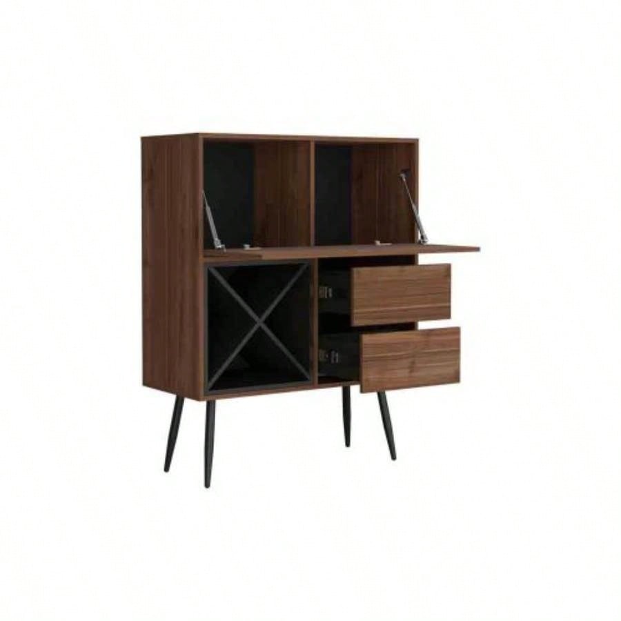 Bar Octupos, Living Room, Mahogany/ Black