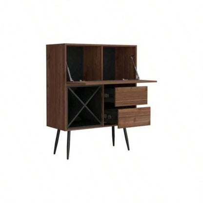 Bar Octupos, Living Room, Mahogany/ Black