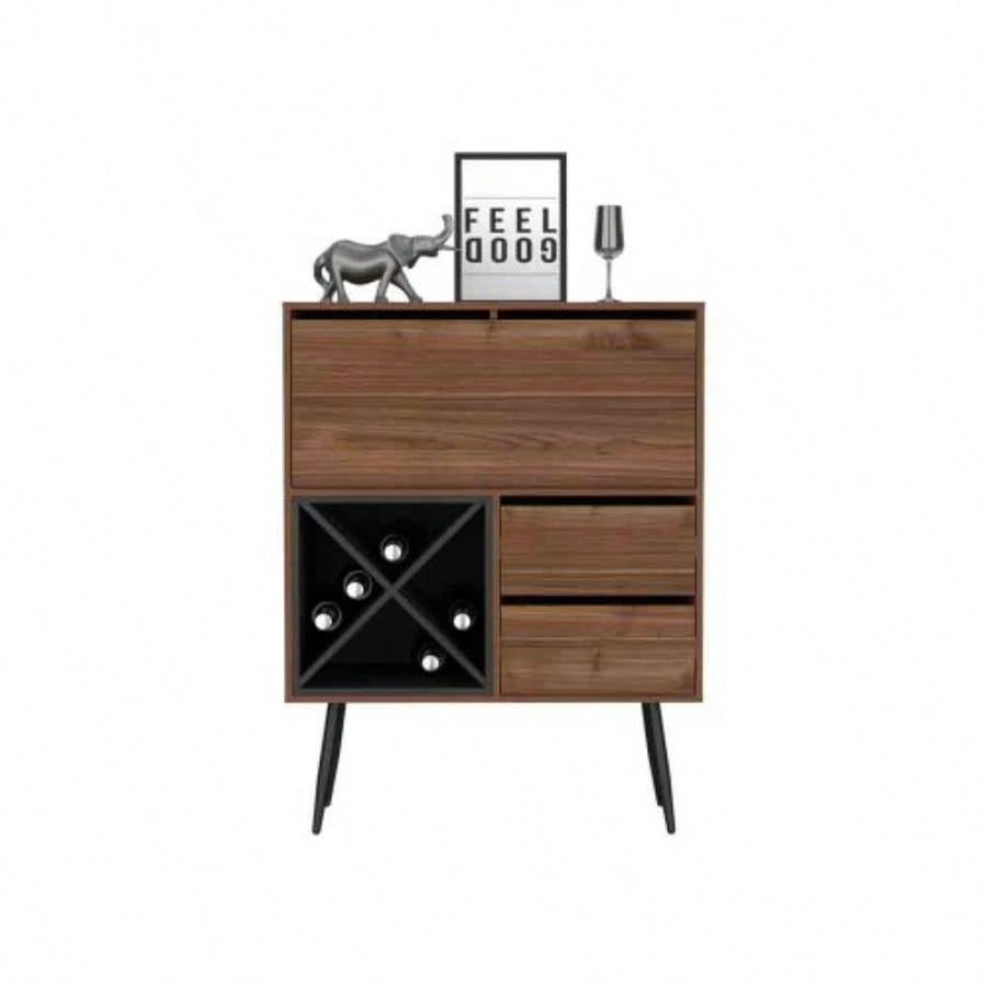 Bar Octupos, Living Room, Mahogany/ Black