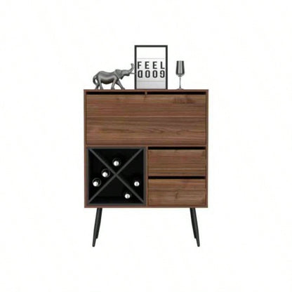 Bar Octupos, Living Room, Mahogany/ Black