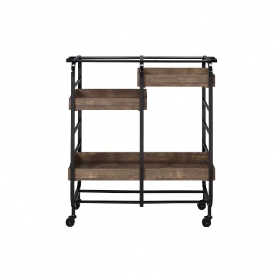 Vorrik Black Walnut Serving Cart
