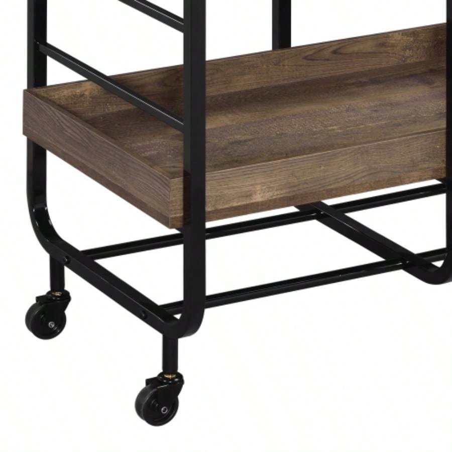 Vorrik Black Walnut Serving Cart