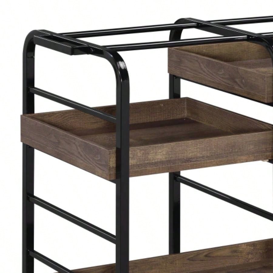 Vorrik Black Walnut Serving Cart