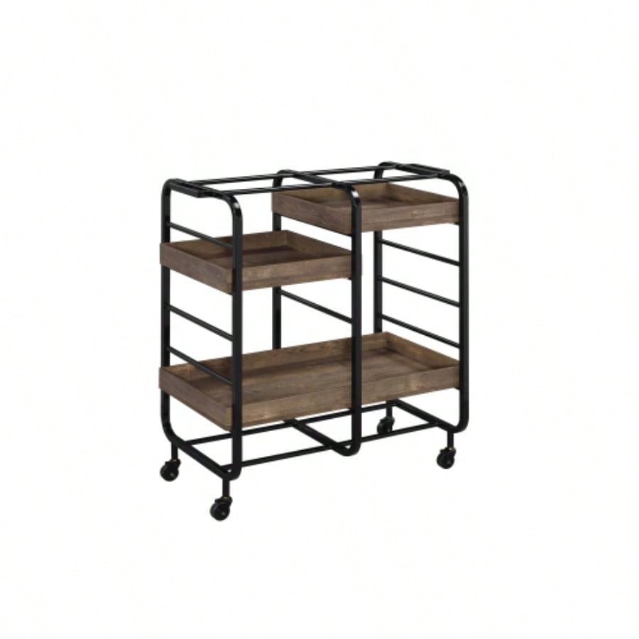 Vorrik Black Walnut Serving Cart