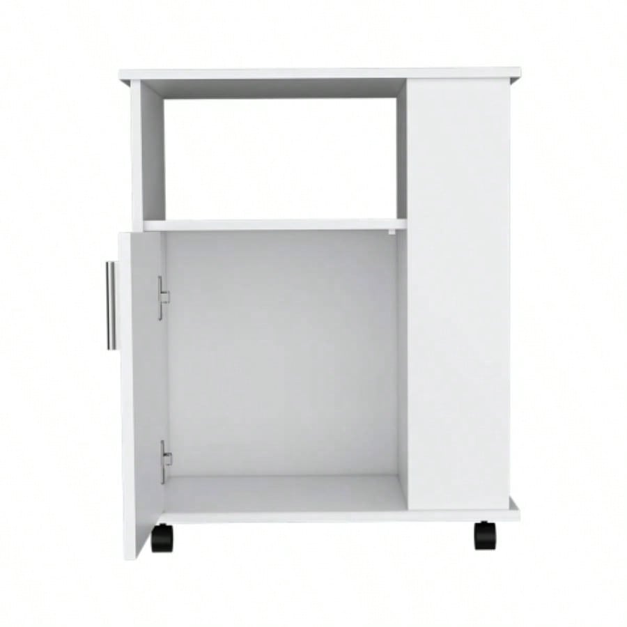 Kitchen Cart Newark, Three Side Shelves, White