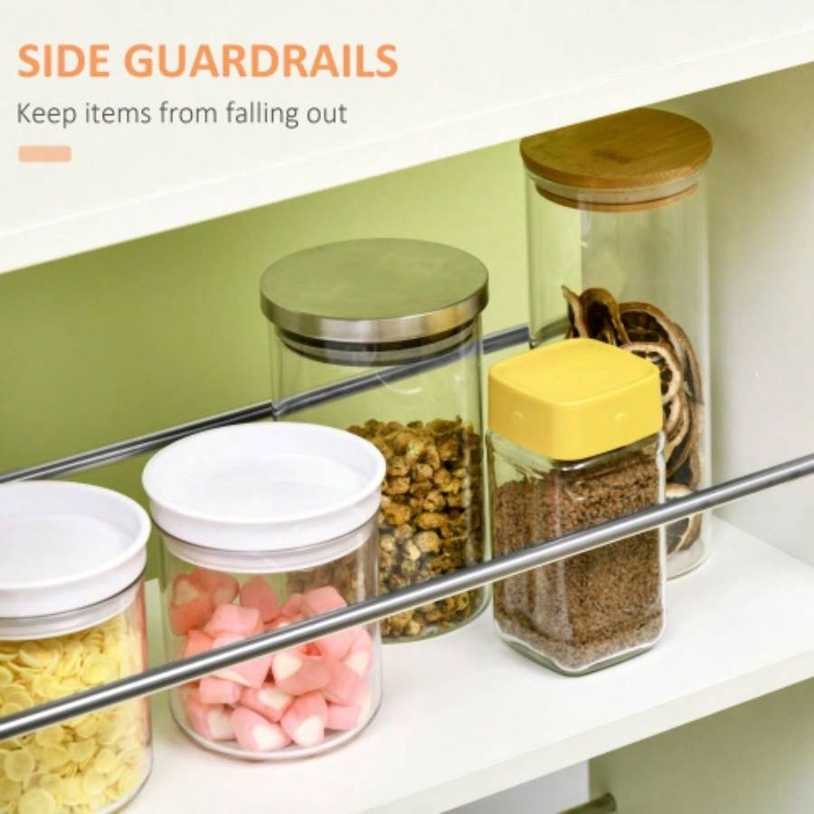 HOMCOM 3 - tier Slim Storage Cart, Rolling Narrow Kitchen Cart on Wheels Small Place, Slide Out Side Utility Cart Bathroom, Laundry