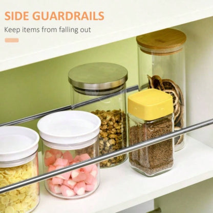 HOMCOM 3 - tier Slim Storage Cart, Rolling Narrow Kitchen Cart on Wheels Small Place, Slide Out Side Utility Cart Bathroom, Laundry