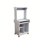 Microwave Cart Coffee Station Computer Cart on locking castors hutch gliding shelf White color