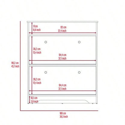 Brandford Shoe Rack, Superior Top, Two Shelves
