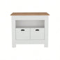 Kitchen Island Geneva, White/ Macadamia