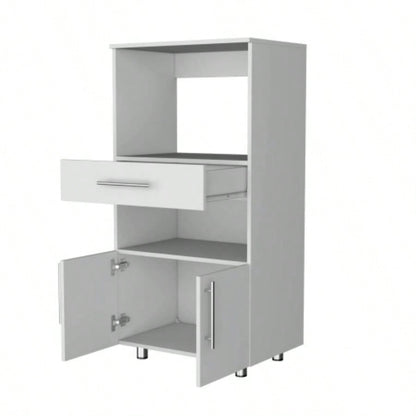 Corsica Pantry Cabinet Microwave Stand, Multi - Function with Drawer