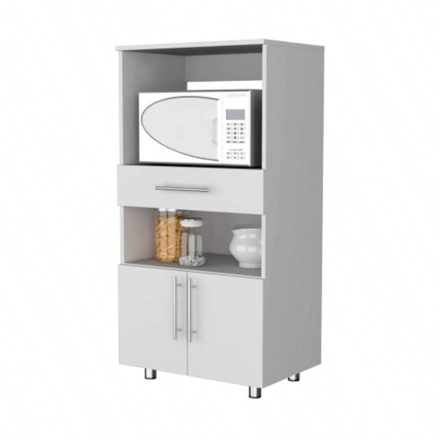 Corsica Pantry Cabinet Microwave Stand, Multi - Function with Drawer