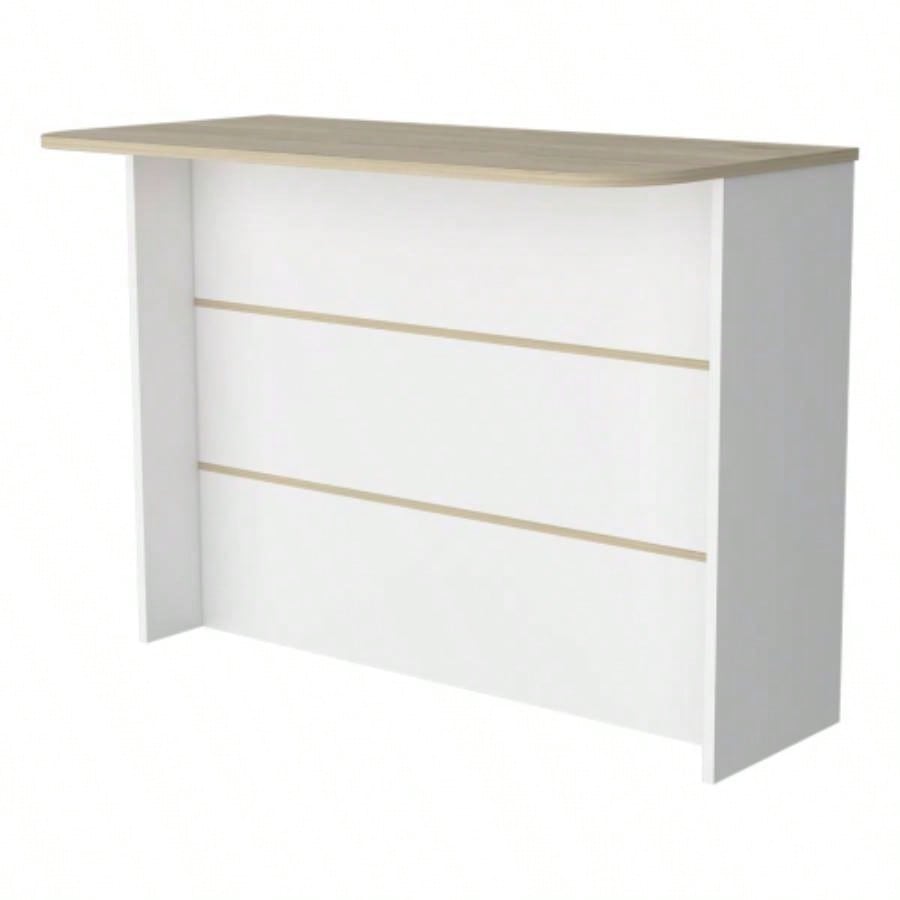 White and Light Pine 3 - Tier Shelf Kitchen Island