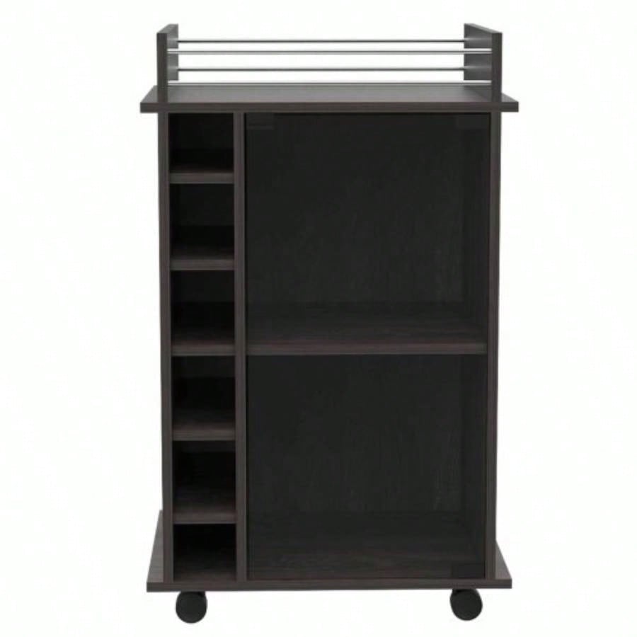 Cannon 2 - Drawer Nightstand Black and Dark Oak