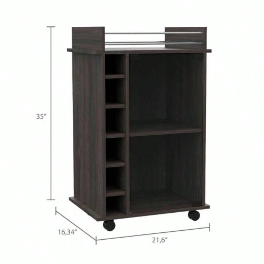 Cannon 2 - Drawer Nightstand Black and Dark Oak