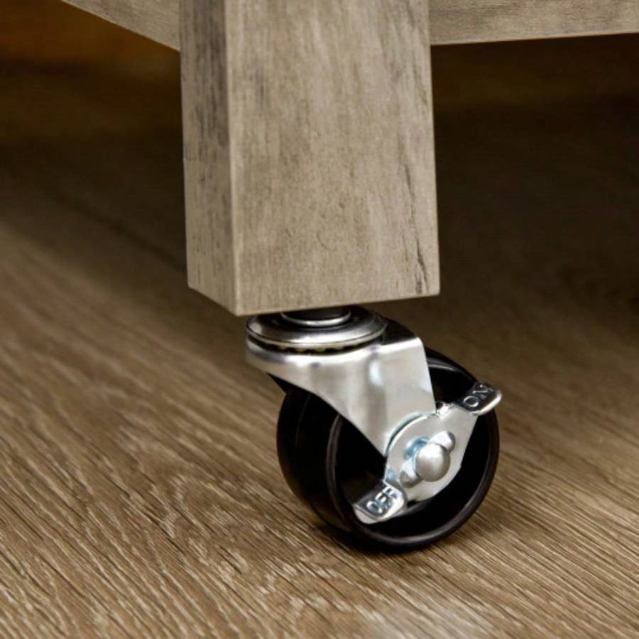 HOMCOM Rolling Kitchen Cart with Stainless Steel Countertop, 1 Bottom Shelf, 1 Slotted Middle Shelf and 4 Castor Wheels,