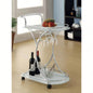 Allen White and 2 - Tier Glass Shelf Metal Bar Cart