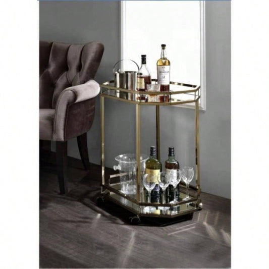 Lacole Mirrior Champagne Serving Cart
