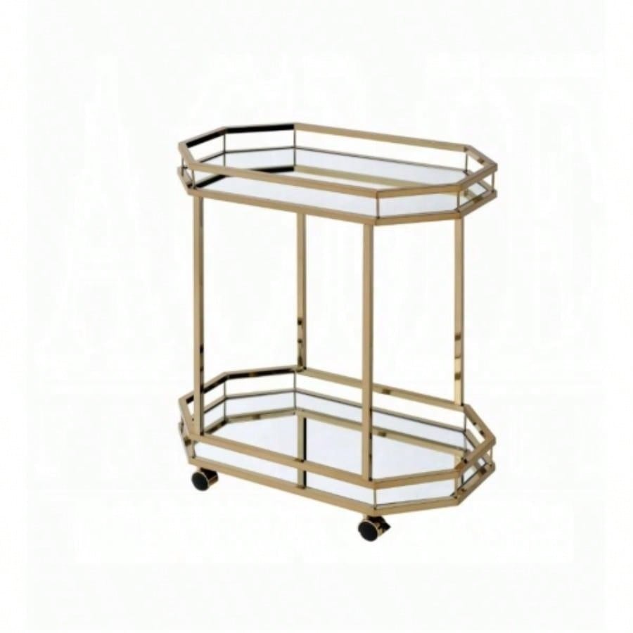 Lacole Mirrior Champagne Serving Cart