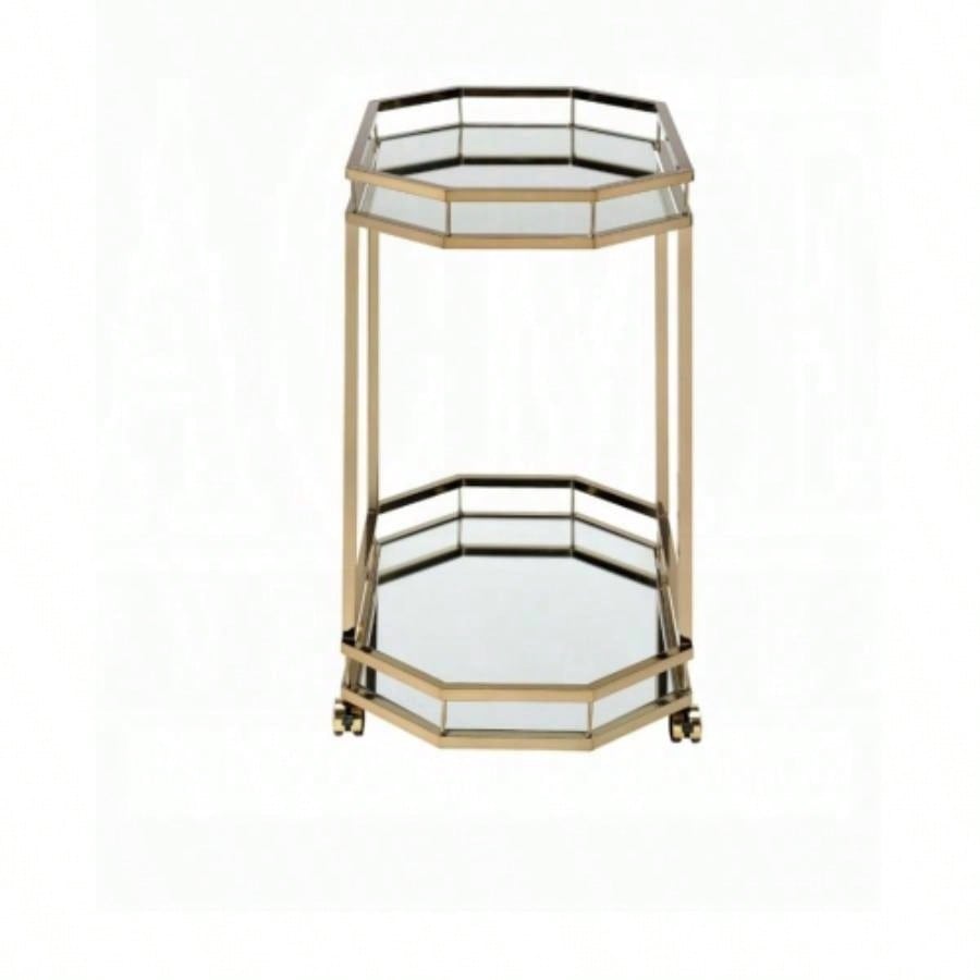 Lacole Mirrior Champagne Serving Cart
