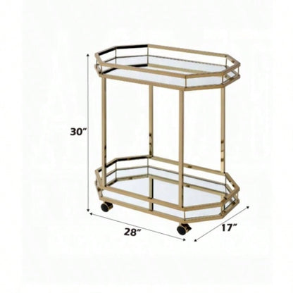 Lacole Mirrior Champagne Serving Cart