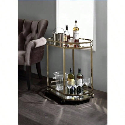 Lacole Mirrior Champagne Serving Cart