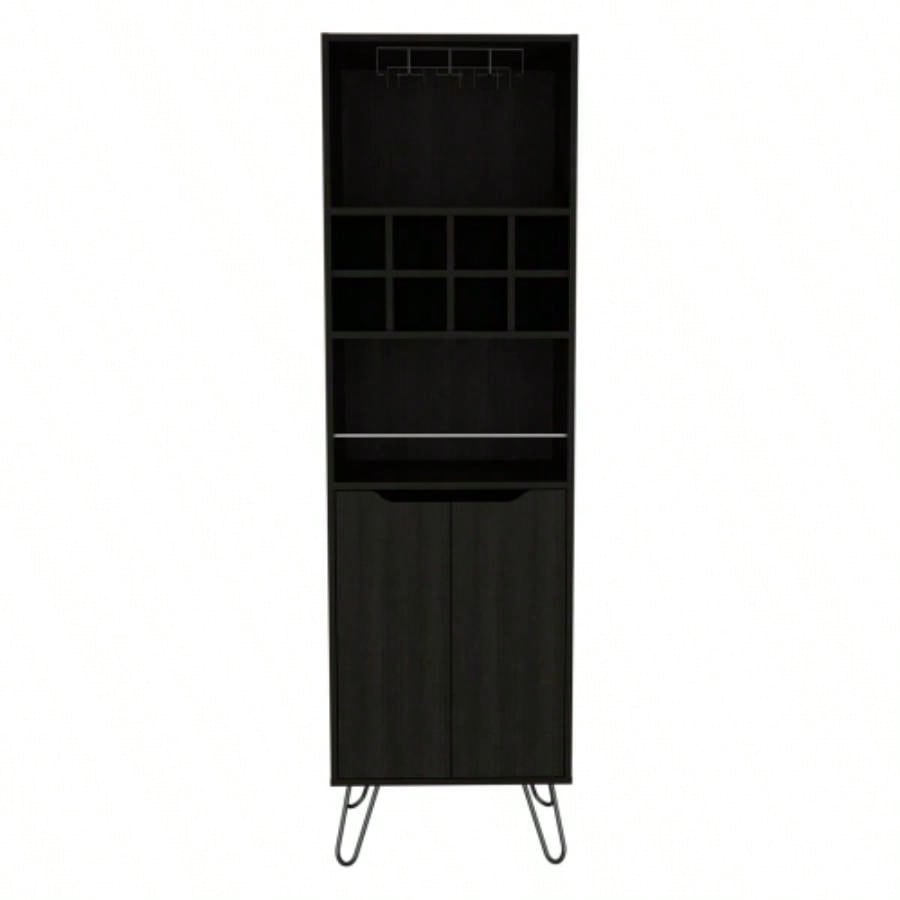 H Bar Cabinet Silhill, Living Room, Black
