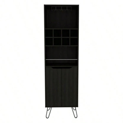 H Bar Cabinet Silhill, Living Room, Black
