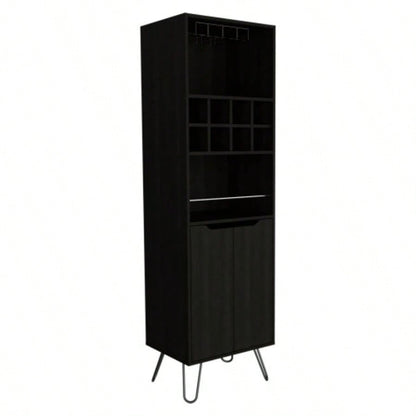 H Bar Cabinet Silhill, Living Room, Black