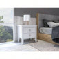 Breeze Four - Legged Modern Bedroom Nightstand, with Two Drawers