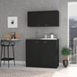 Zurich Cabinet Set, Two Shelves Black
